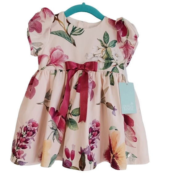 Dolce Bimbi, Baby Girl Dress, 18 Months NWT, Floral Spring Summer Easter - Picture 1 of 6